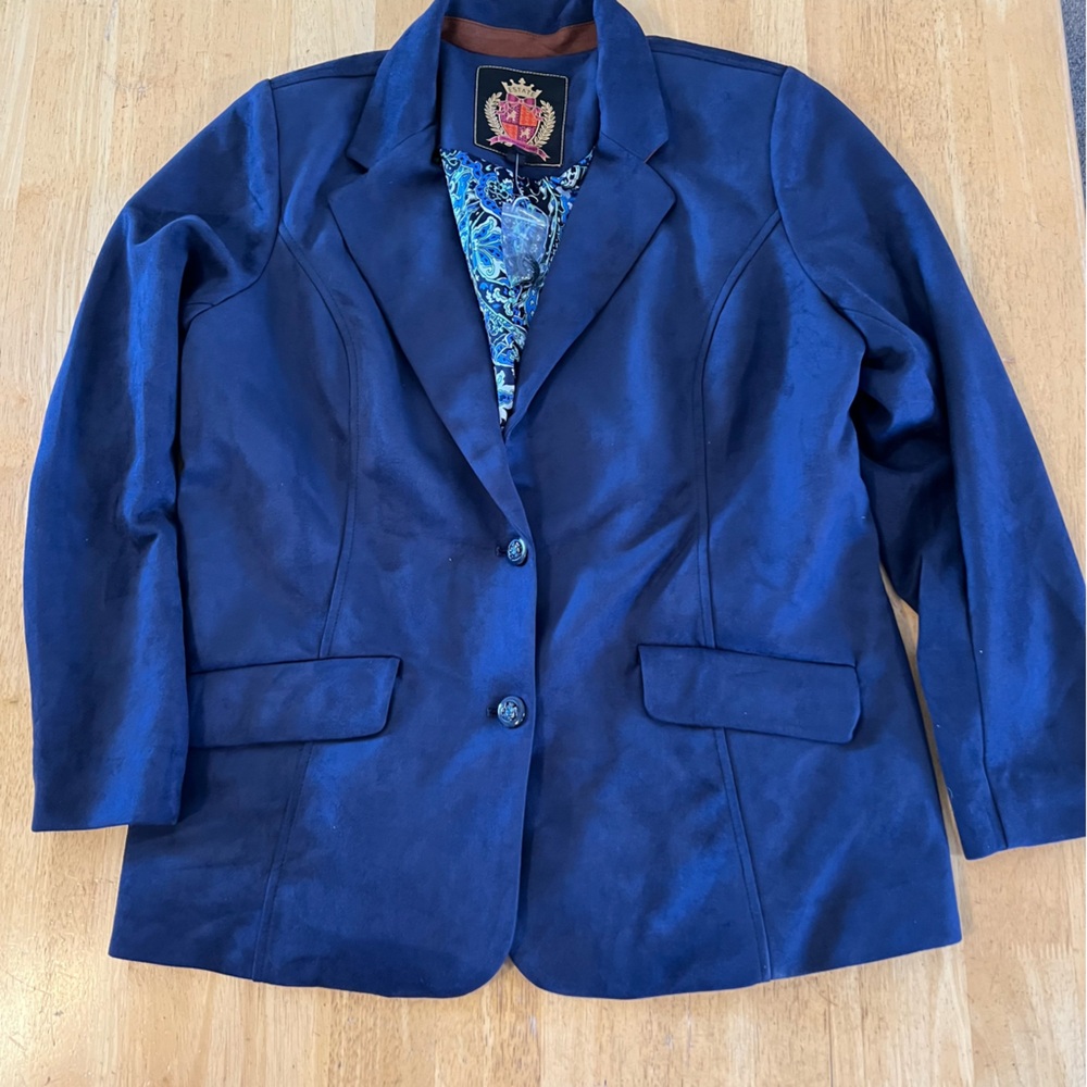 Isaac Mizrahi Navy Blazer